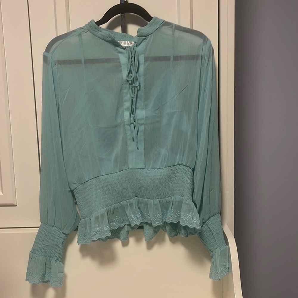 Sheer blouse with camisole